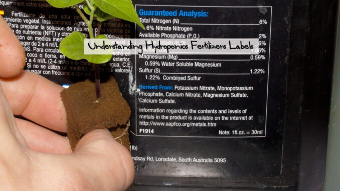 understanding hydroponics fertilizers labels