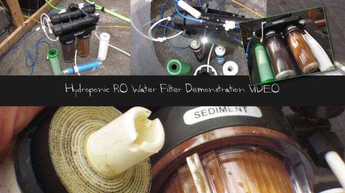 hydroponic ro water filter demonstration